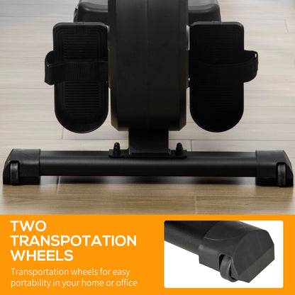 HOMCOM Folding Rowing Machine, 8-Level Magnetic Rower Machine with LCD Monitor, Wheels and Aluminium Railway, for Home Gym Cardio Training