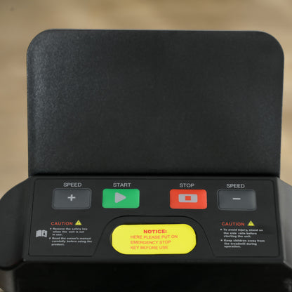 HOMCOM Foldable Walking Treadmill, with LED Display and Wheels, for Home, Office & Fitness Studio