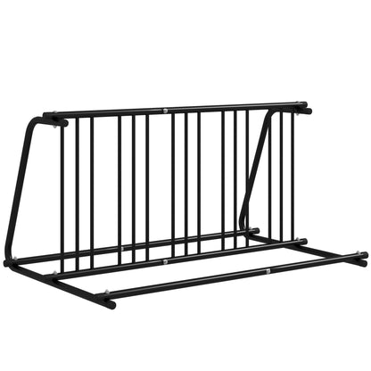 DURHAND Bike Stand, Double-sided Bike Rack for 6 Bicycles, Bike Floor Stand for Kids/Mountain/Road Bikes, Garage Indoor Outdoor Use